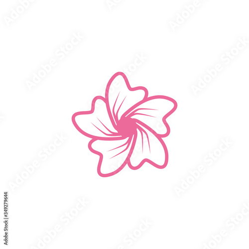 Plumeria flower icon design template vector isolated