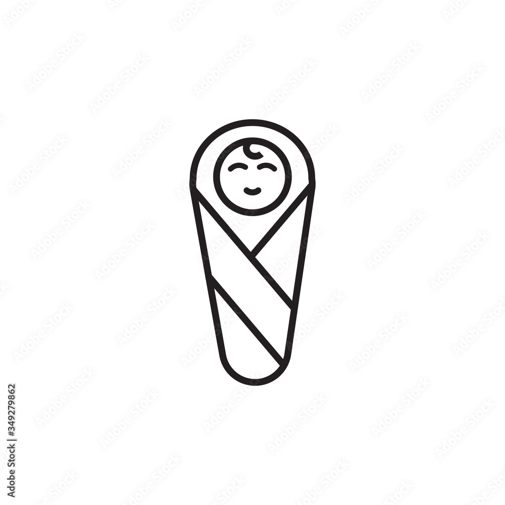 Baby born icon design template vector isolated Baby born icon design template vector isolated