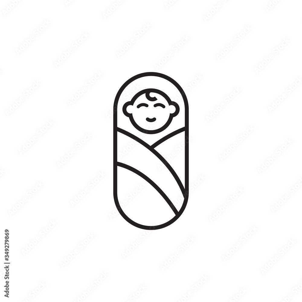Baby born icon design template vector isolated Baby born icon design template vector isolated