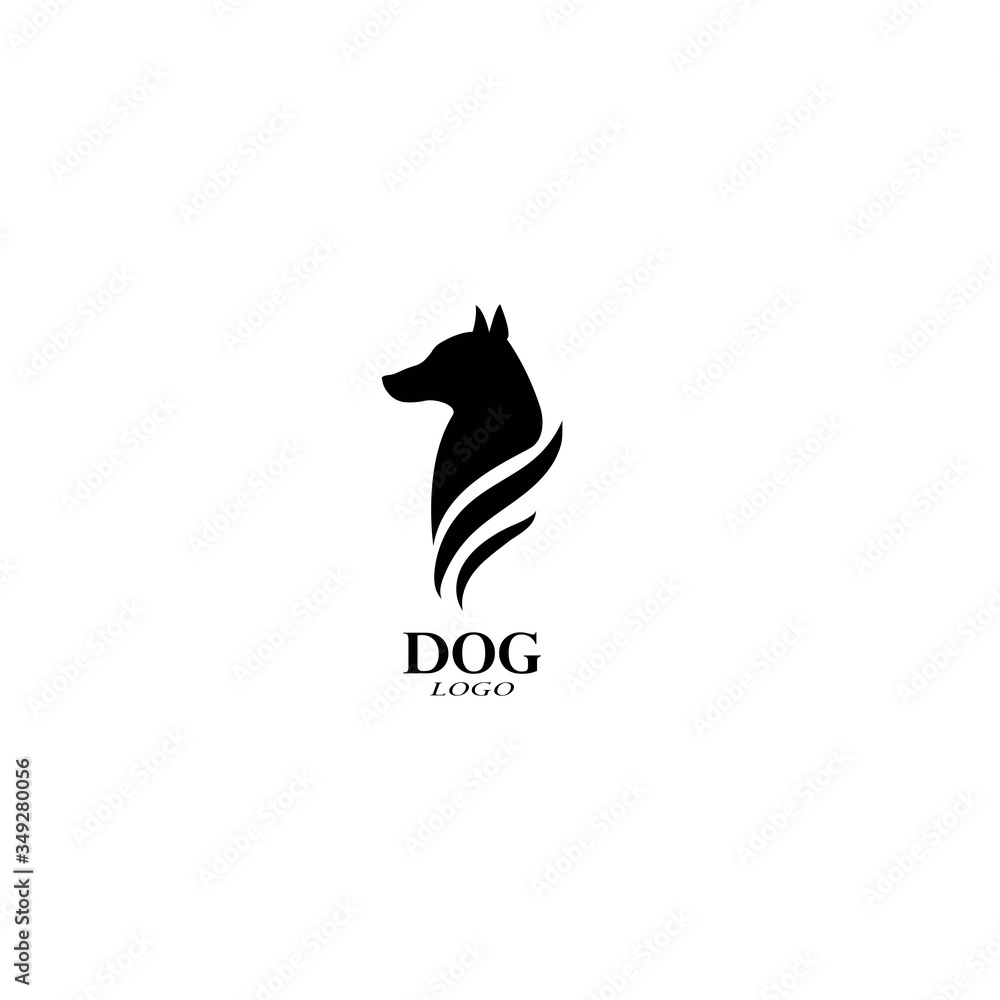 Dog logo illustration vector flat Dog logo illustration vector flat