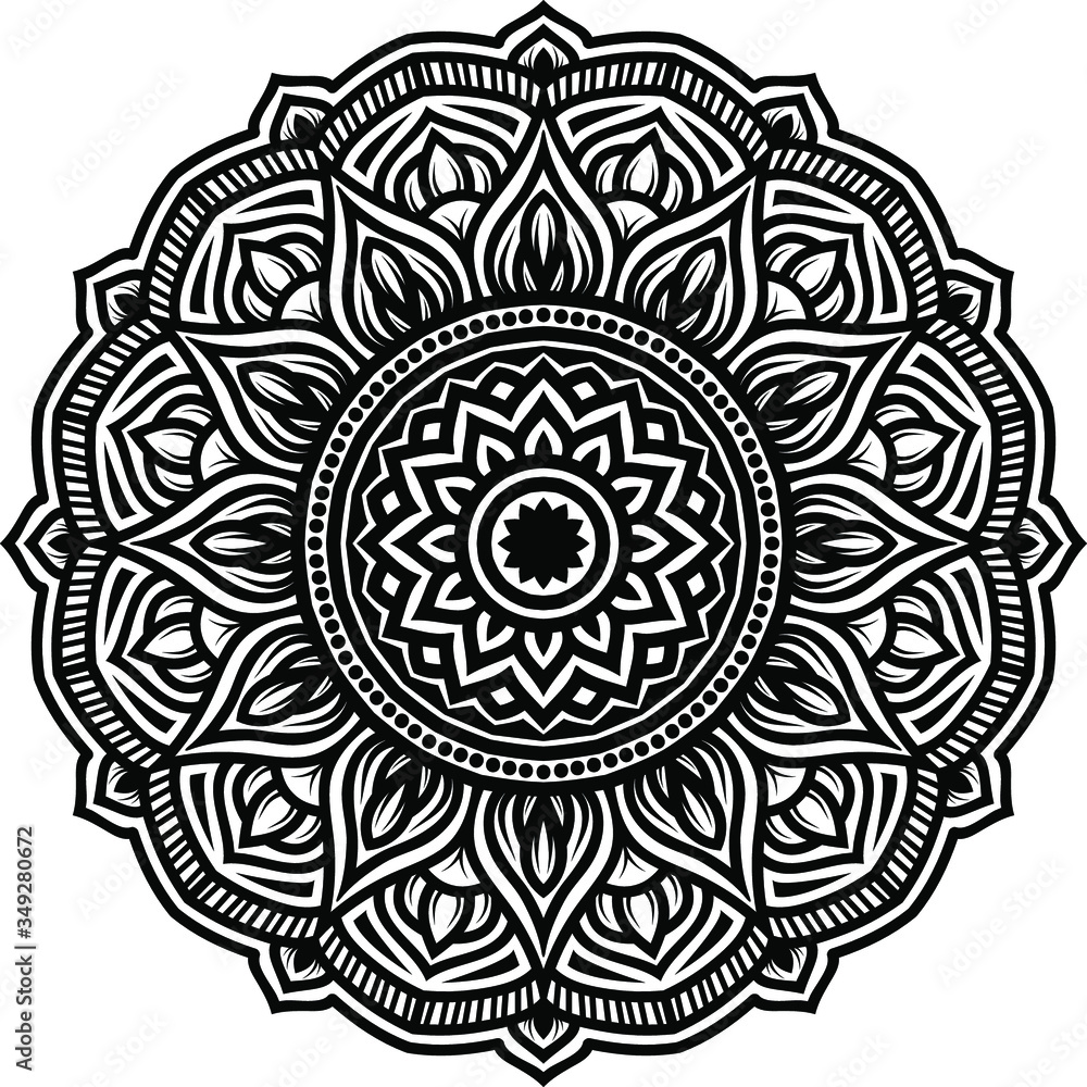 circular pattern mandala art decoration elements