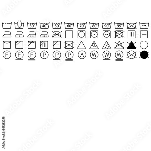 Icons for washing clothes and Laundry