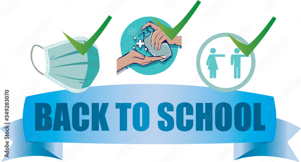 Back to school after the corona virus pandemic lock down Back to school after the corona virus pandemic lock down