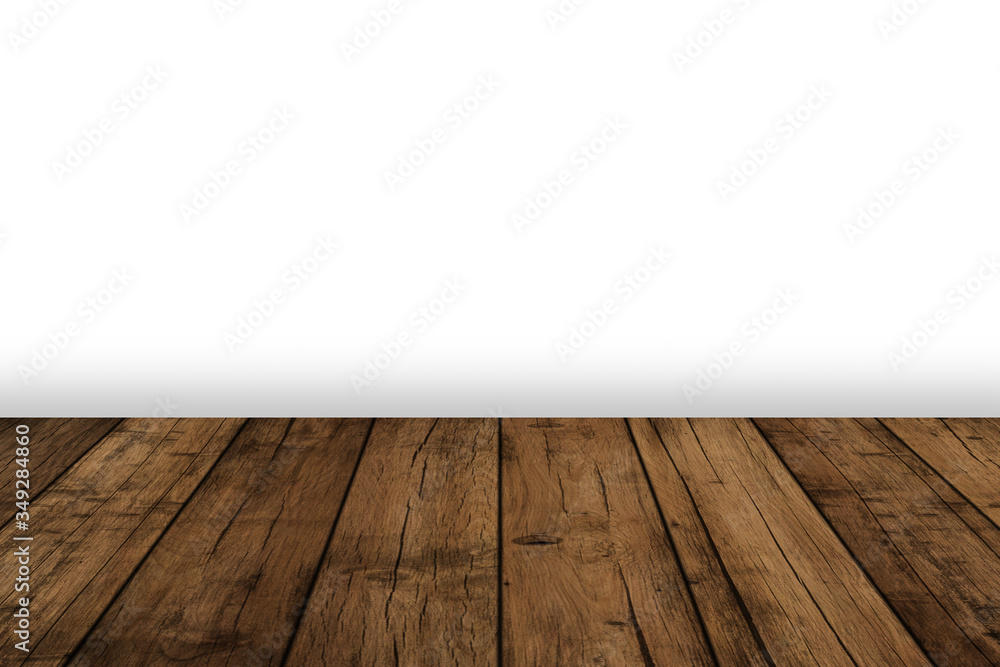 wood floor retro background.3D Render