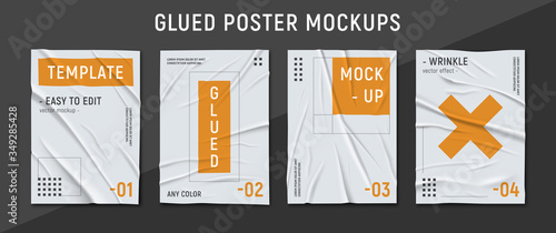 Glued Wrinkled Paper Set 
