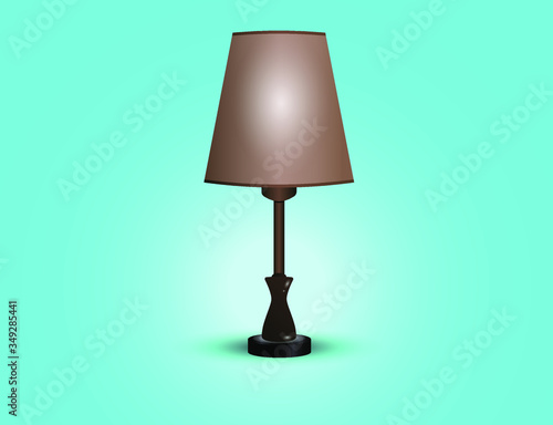 table lamp on a green background