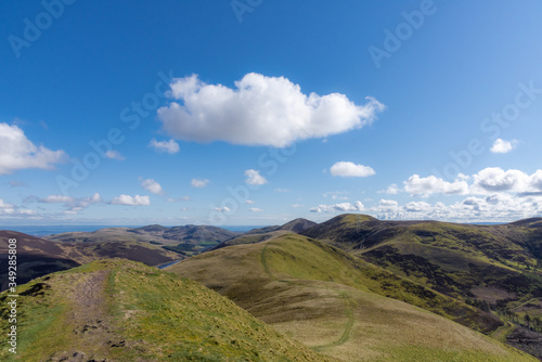 Ridge walk in Pentland hills, Scotland