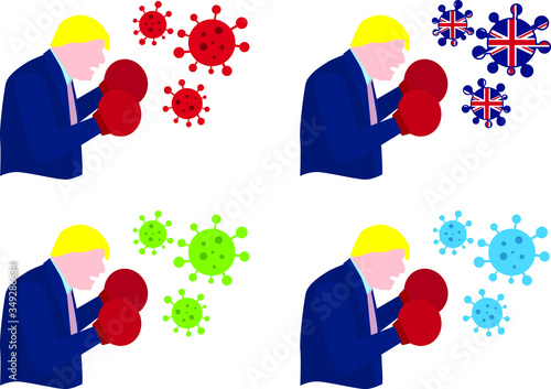 A man fights against the coronavirus. Win the fight