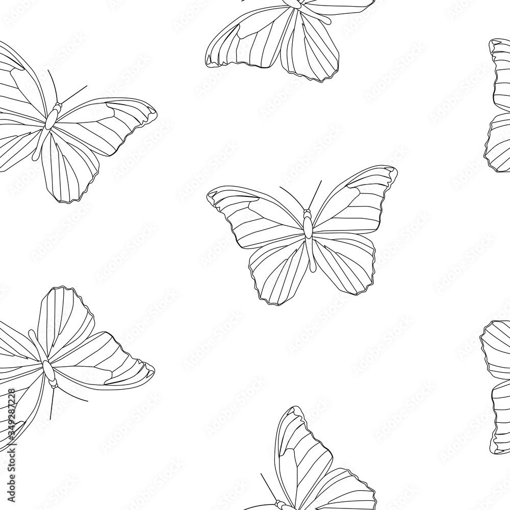 Butterfly Seamless Simple Pattern Background Vector Illustration Butterfly Seamless Simple Pattern Background Vector Illustration