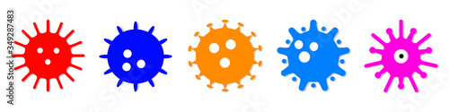 COVID-19 Coronavirus set icon