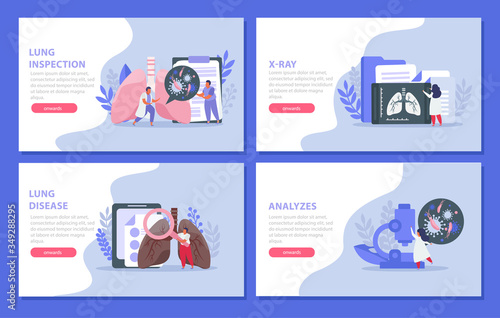 Lung Inspection Flat Banners Set
