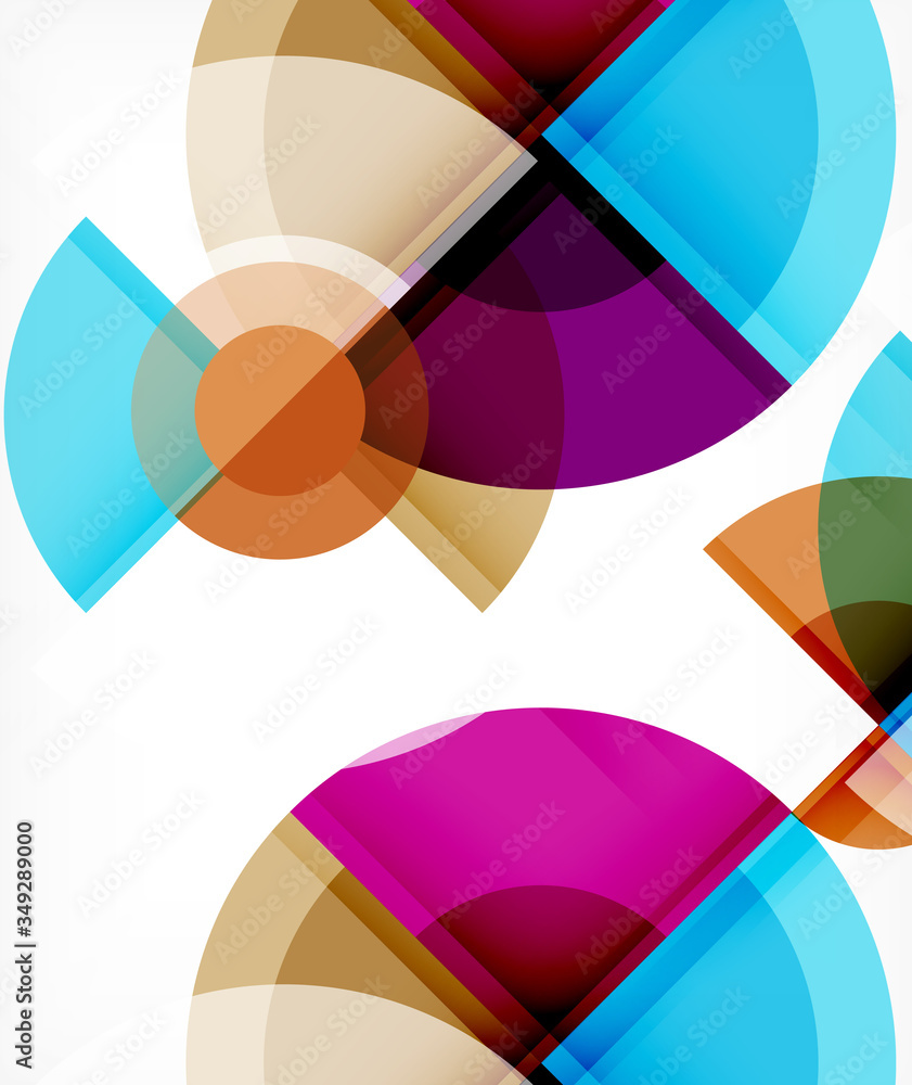 Abstract background, circle and triangle design round shapes overlapping. Geometric trendy template. Vector Illustration For Wallpaper, Banner, Background, Card, Book Illustration, landing page Abstract background, circle and triangle design round shapes overlapping. Geometric trendy template. Vector Illustration For Wallpaper, Banner, Background, Card, Book Illustration, landing page