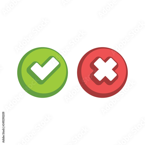 Free Download Check mark icons, x or tick approve. vector icon for apps and websites. - GFXLoad