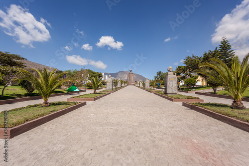 The Ciudad Mitad del Mundo is a land owned by the prefecture of the province of Pichincha. It is located in the parish of San Antonio in the Metropolitan District of Quito, north of the city of Quito.