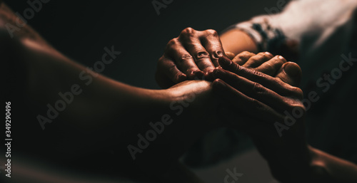 Foto Professional foot massage close up
