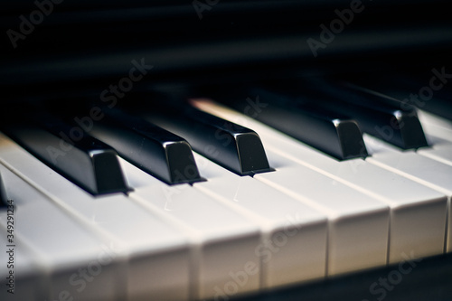 Wallpaper Mural Detailed instrument, piano keys with blurry background... Torontodigital.ca