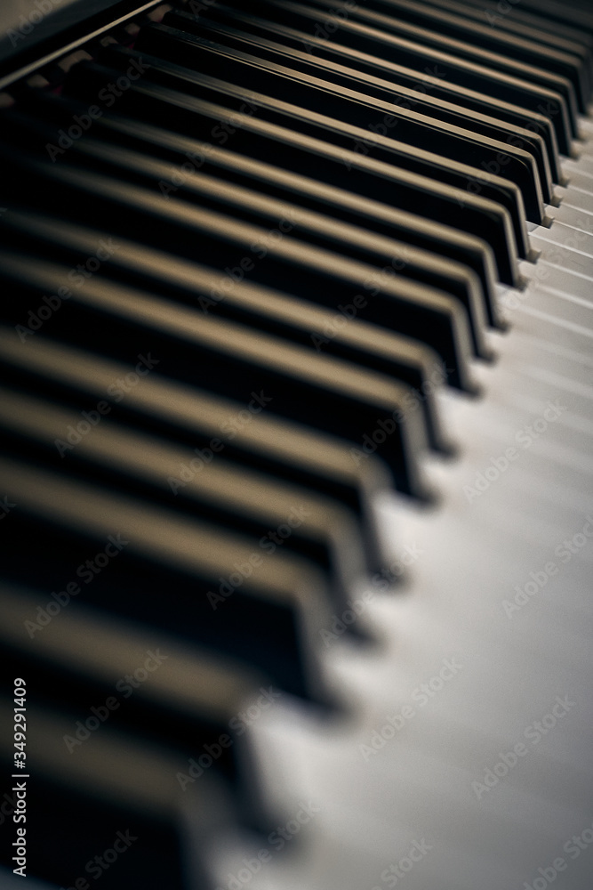 Detailed instrument, piano keys with blurry background... Detailed instrument, piano keys with blurry background...