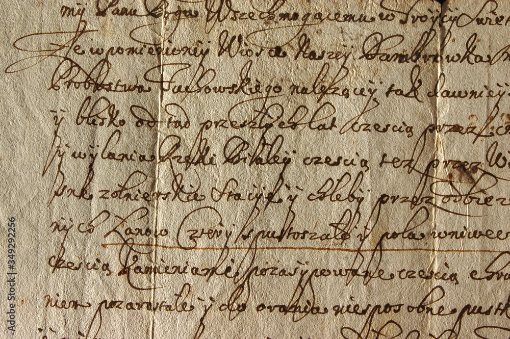 Old document in Latin and Polish – AD 1670 – nice calligraphy. Stary dokument po łacinie i po polsku – 1670 rok – ładna kaligrafia.

