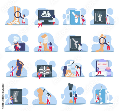 Orthopedist Icons Set