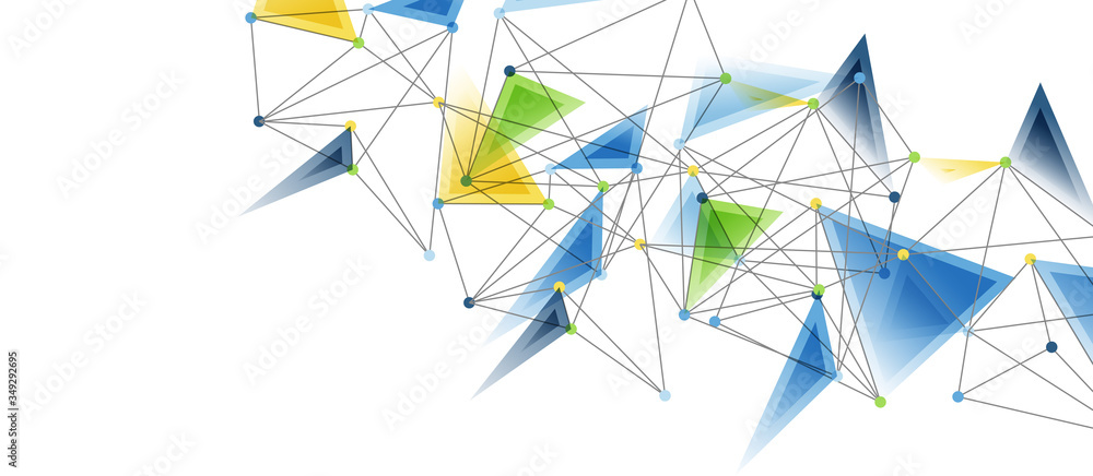Line points connections, triangular technology design. Abstract geometric background Line points connections, triangular technology design. Abstract geometric background