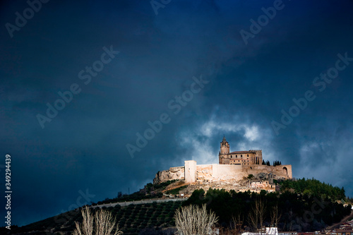 La Mota fortress on a cloudy day, Alcal‡ La Real, JaŽn, Spain photo