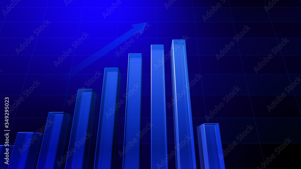 Business Economy Data Graph finance Chart Bar Growth Success 3D illustration background. Business Economy Data Graph finance Chart Bar Growth Success 3D illustration background.