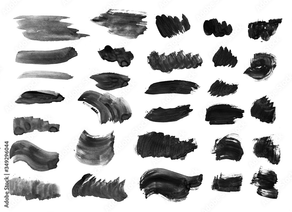 Brush strokes with watercolor paint Brush strokes with watercolor paint
