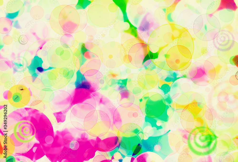 Multicolored defocused bokeh pattern as abstract background.
