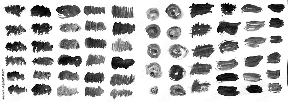 Brush strokes with watercolor paint Brush strokes with watercolor paint