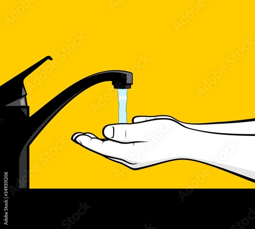 Rinse hands with water