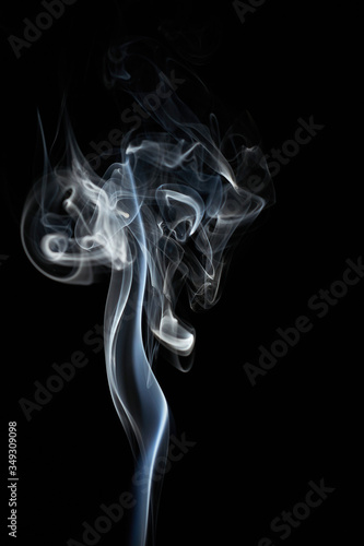 colored smoke on a black background
