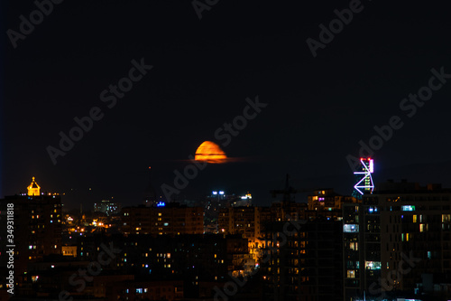 Wallpaper Mural Moon over Tbilisi;s downtown Torontodigital.ca