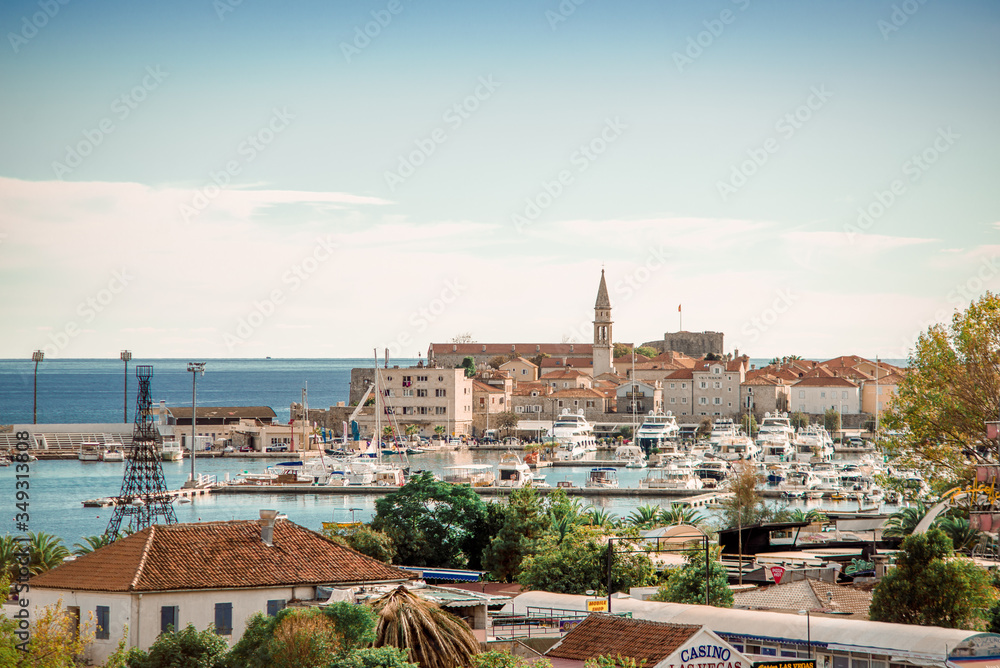 Obraz premium Old town Budva Montenegro travel journey trip recreation summer spring