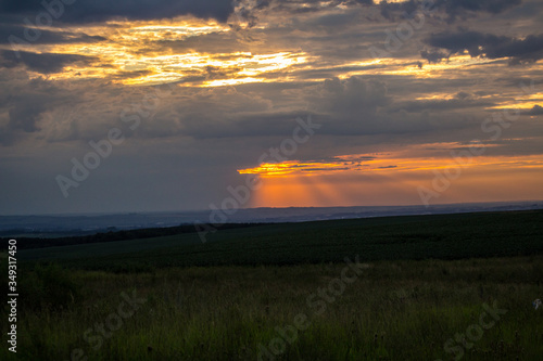 sunset over the field © Willian