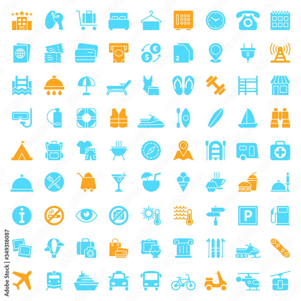 Set of travel icons. Vector illustration Set of travel icons. Vector illustration