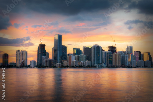 miami skyline at sunset brickell downtown © DesiDrew Photography