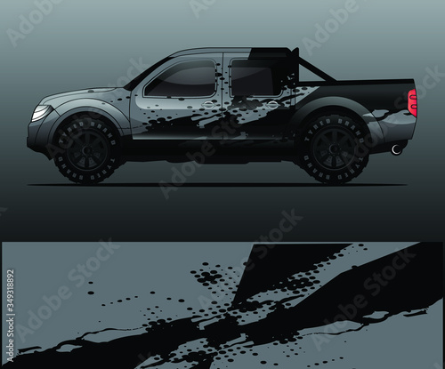 truck car decal graphic wrap vector, abstract background