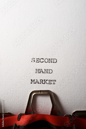 Second hand market text