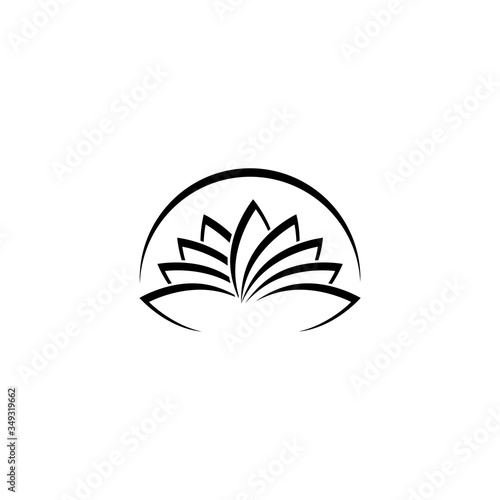 Lotus Flowers icon isolated on white background