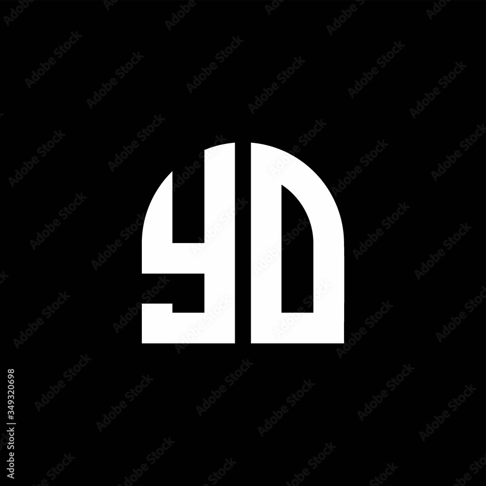 YD monogram logo with curve shape design template Stock Vector | Adobe ...