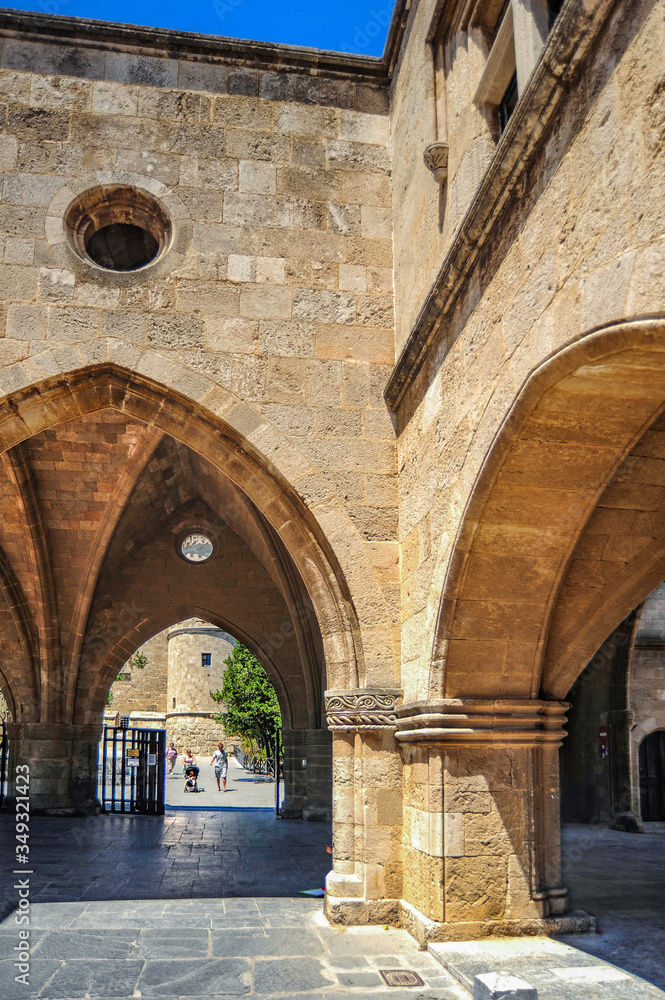 Knight Street leads from the Palace of the Grand masters of the order of Hospitallers to the Harbor of Rhodes and is the oldest surviving medieval street in Europe.  