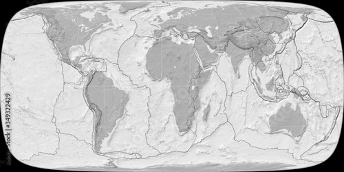 Foucaut Sinusoidal (11E), bilevel, tectonic plates photo