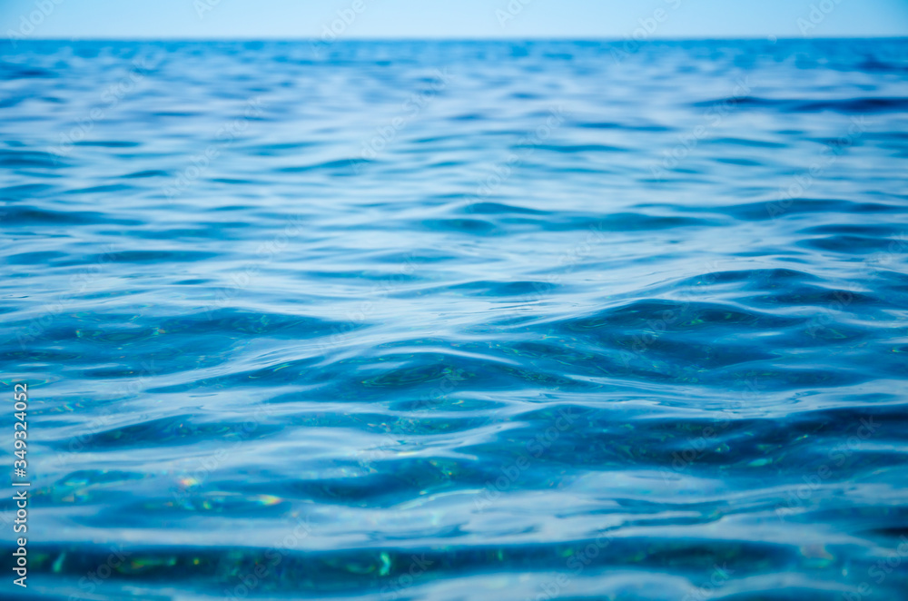 Seascape background colorful sea waves and blue sky Seascape background colorful sea waves and blue sky