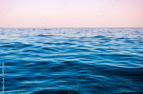 Seascape background calm blue sea waves