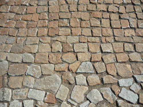 Stone block on the road.