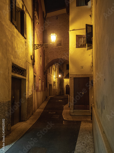 The Ancient alley in Verona at night