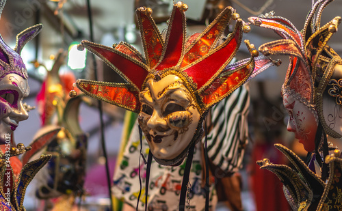 A typical Italian masquerade mask at the market in Verona
