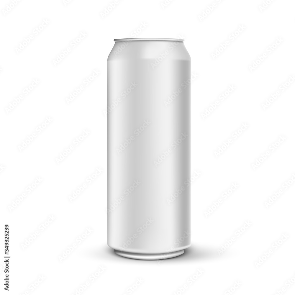 3d vector realistic metal can isolated on white background, beer aluminium can with shadows and realistic texture 3d vector realistic metal can isolated on white background, beer aluminium can with shadows and realistic texture