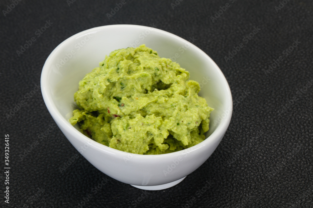 Avocado guacamole sauce with chili pepper Avocado guacamole sauce with chili pepper