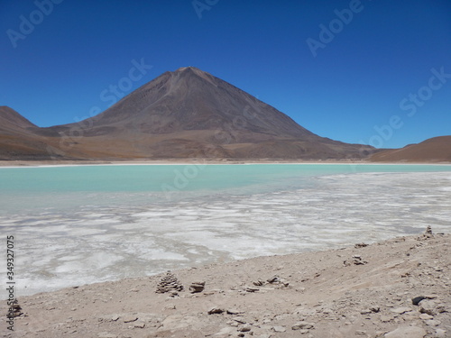The Laguna Verde in the South of Bolivia.